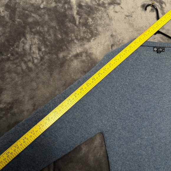 J.Crew Premium Lambswool Sweater Mens M Blue Crewneck Raglan 98323 - Picture 5 of 7